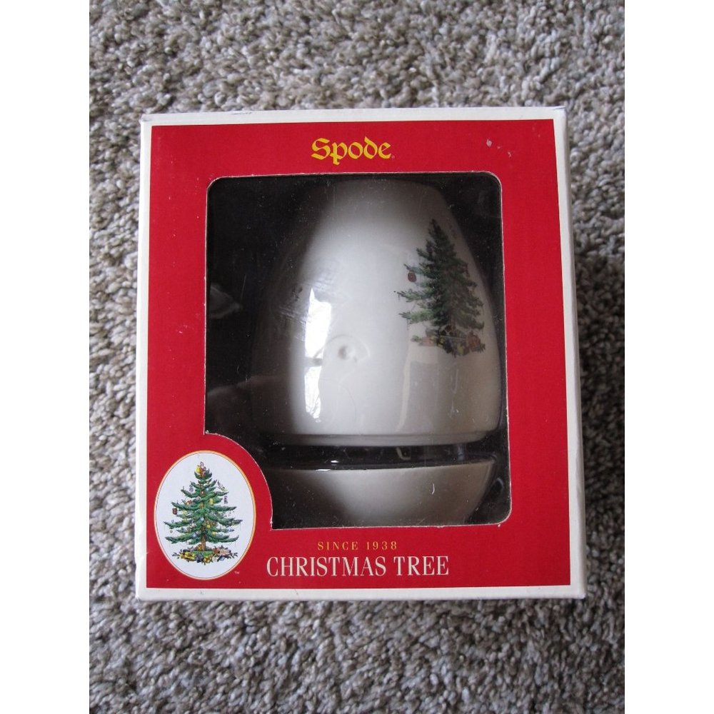 NEW Spode Christmas Tree Lithophane Tea Light Candle Holder Beautiful Ceramic‎